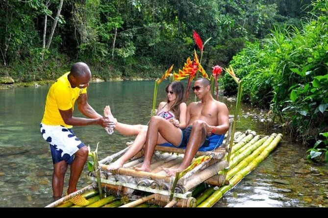 Bamboo rafting with Limestone Foot Massage free rum taste - Sunshine, scenery, and a slower Jamaican outing