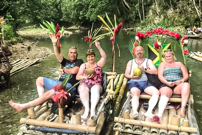 Bamboo River Rafting Limestone Foot Massage & Bottle of Rum Punch - From Montego Bay to Lethe and the Great River