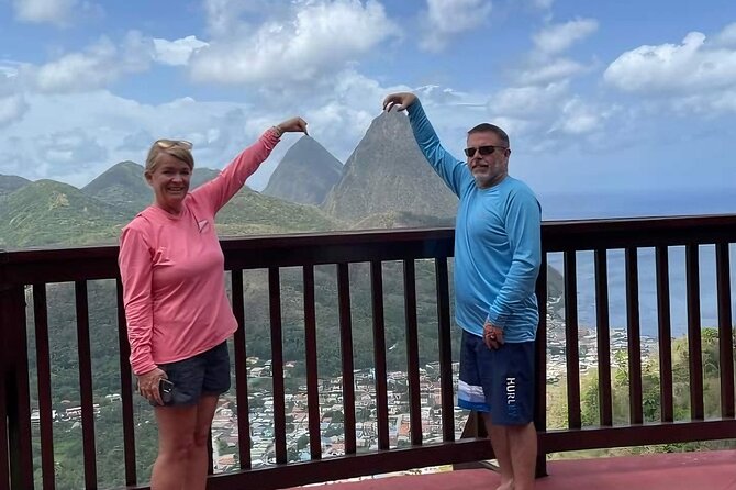 St Lucia Rum Distillery Tour & Mineral Bath Excursion - Soufriere Bay and the Piton views